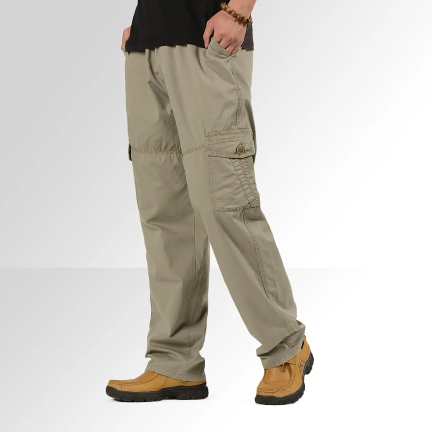 Men's Cargo Sweatpants Sports Jogging Trousers Cargo Joggers Men's Cargo Pants Elastic Waistband Chino Slim Skinny