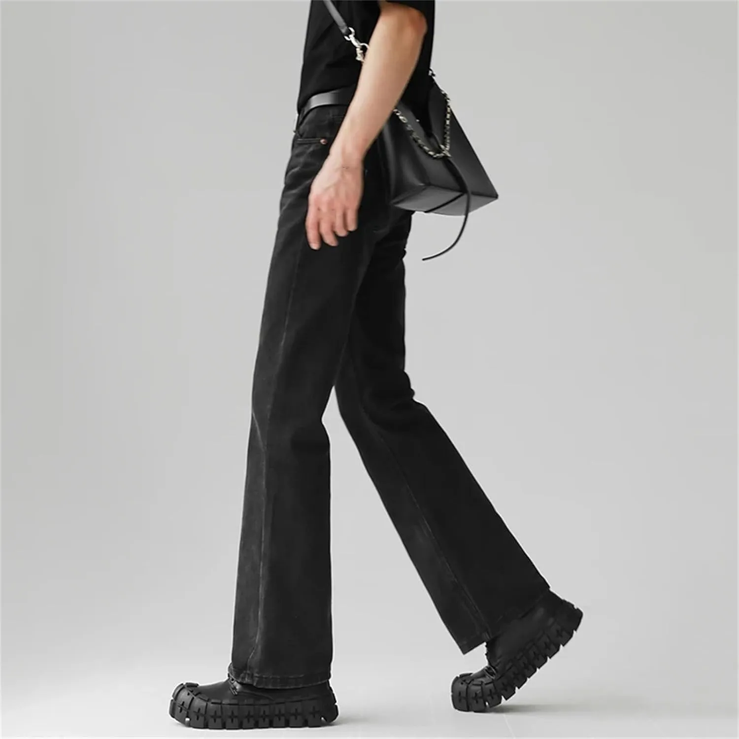 Men's Casual Comfortable Baggy Jeans Fashion Simple Vintage Straight Jeans with Pockets