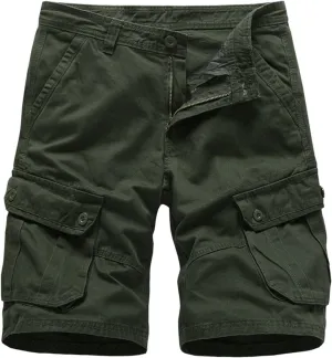 Men's Classic Relaxed Fit Cargo Short Work Short for Outdoor Short Classic Cargo Stretch Short with Shorts Cargo