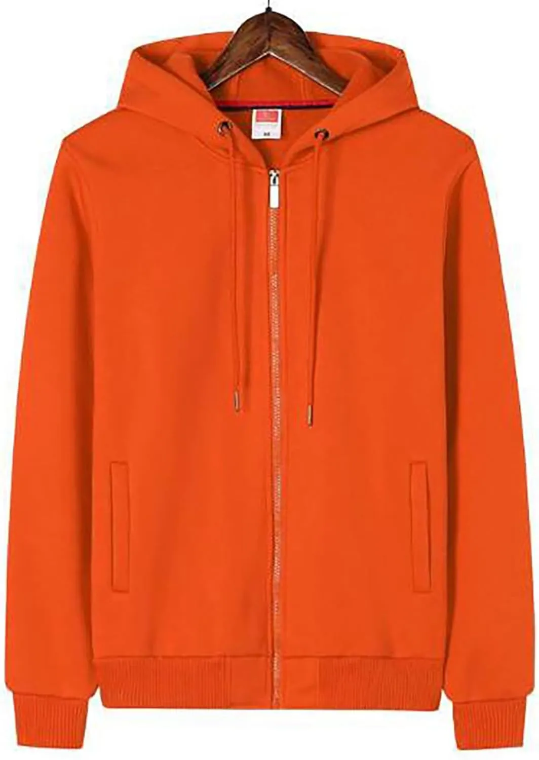 Mens Fall Winter Fleece Full-Zip Hoodie, Zip-Up Hooded Sweatshirt Oversized Pullover Raglan Sleeve Casual Outfits Top