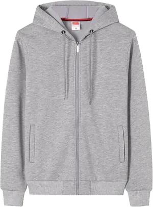 Mens Fall Winter Fleece Full-Zip Hoodie, Zip-Up Hooded Sweatshirt Oversized Pullover Raglan Sleeve Casual Outfits Top