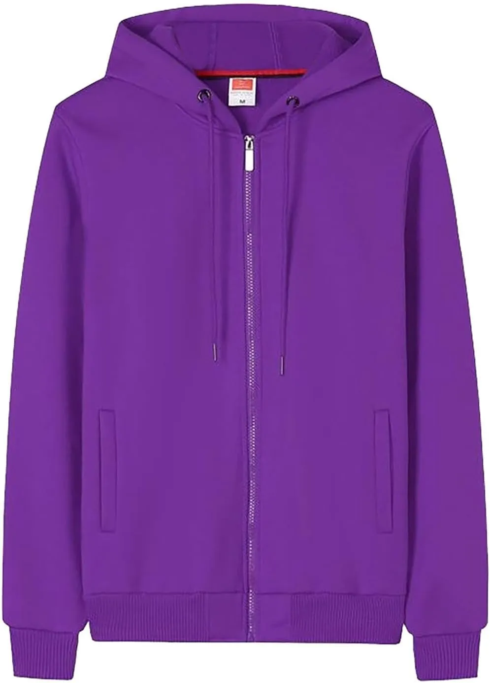 Mens Fall Winter Fleece Full-Zip Hoodie, Zip-Up Hooded Sweatshirt Oversized Pullover Raglan Sleeve Casual Outfits Top