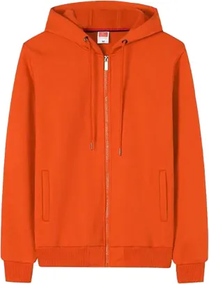 Mens Fall Winter Fleece Full-Zip Hoodie, Zip-Up Hooded Sweatshirt Oversized Pullover Raglan Sleeve Casual Outfits Top