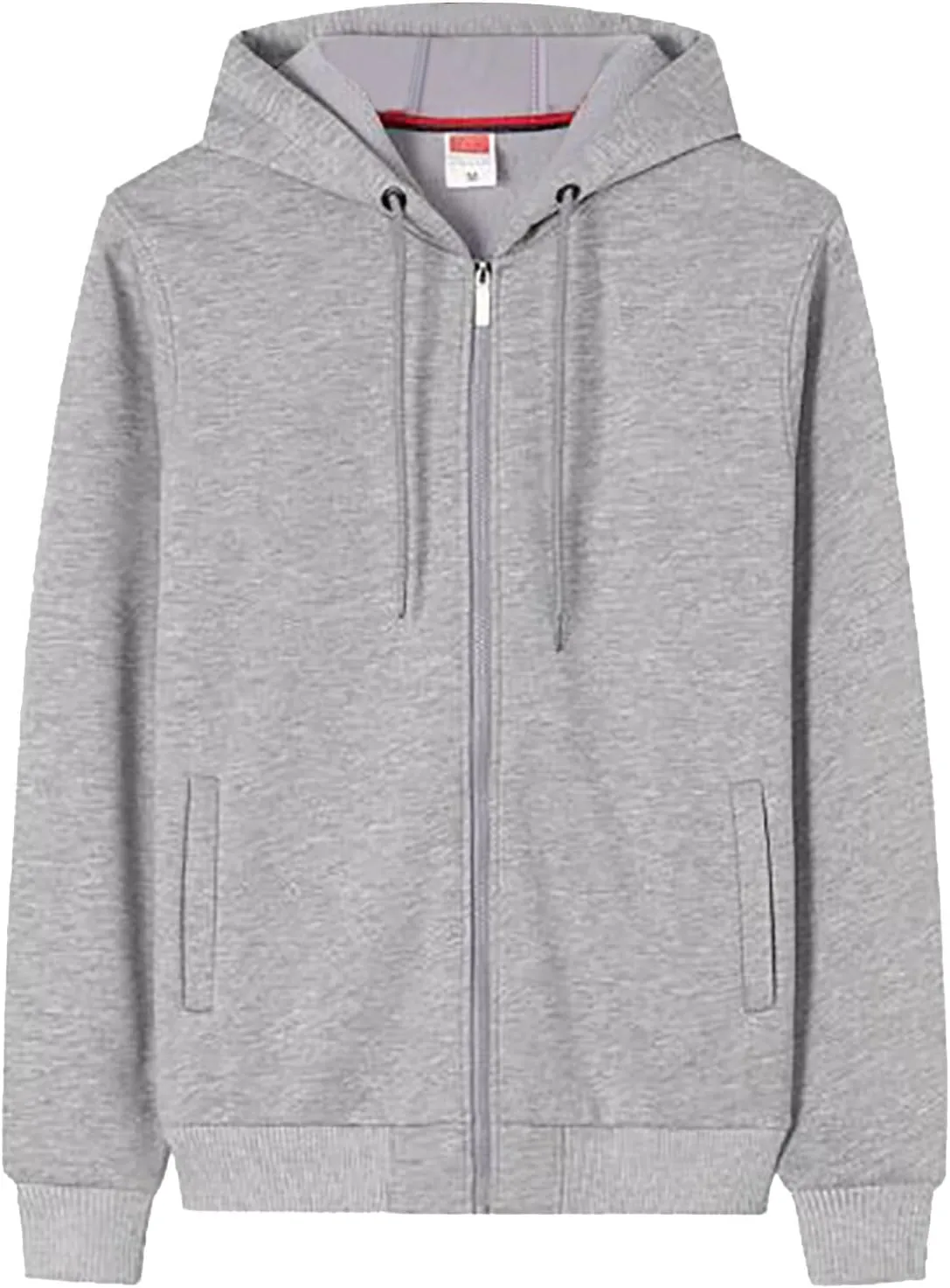 Mens Fall Winter Fleece Full-Zip Hoodie, Zip-Up Hooded Sweatshirt Oversized Pullover Raglan Sleeve Casual Outfits Top