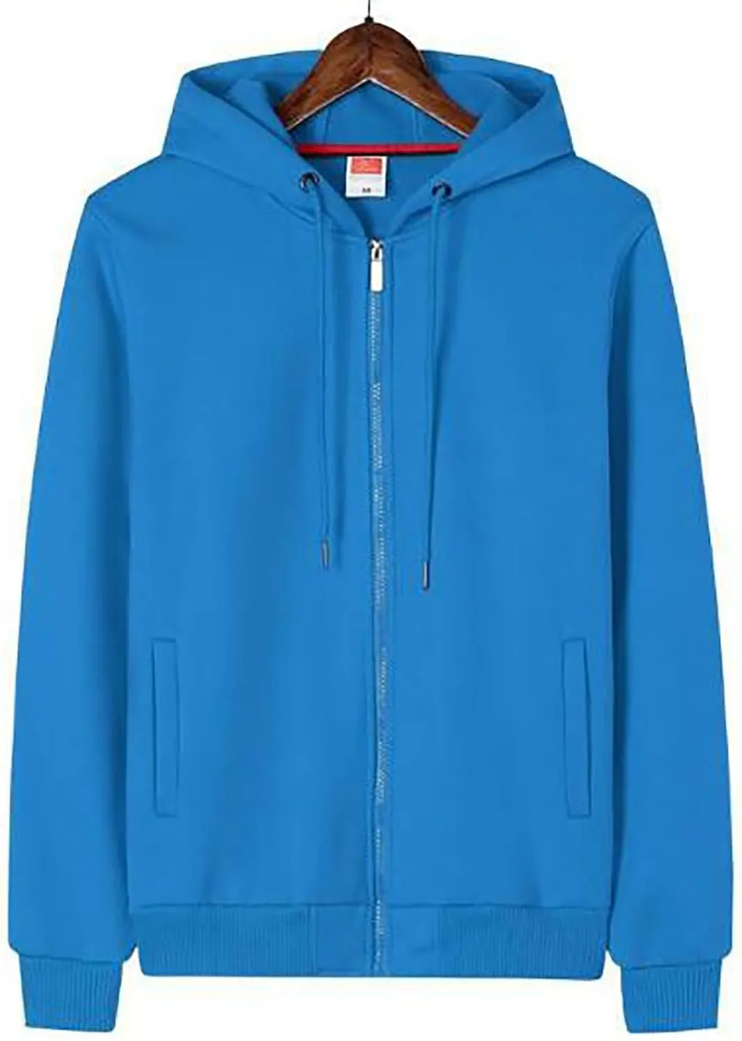 Mens Fall Winter Fleece Full-Zip Hoodie, Zip-Up Hooded Sweatshirt Oversized Pullover Raglan Sleeve Casual Outfits Top