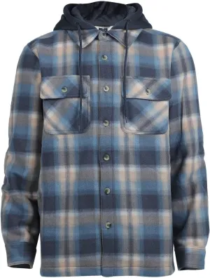 Mens Flannel Plaid Jacket Long Sleeve Button Hooded Cardigan Autumn and Winter Thickened Tops Cotton Casual Coats