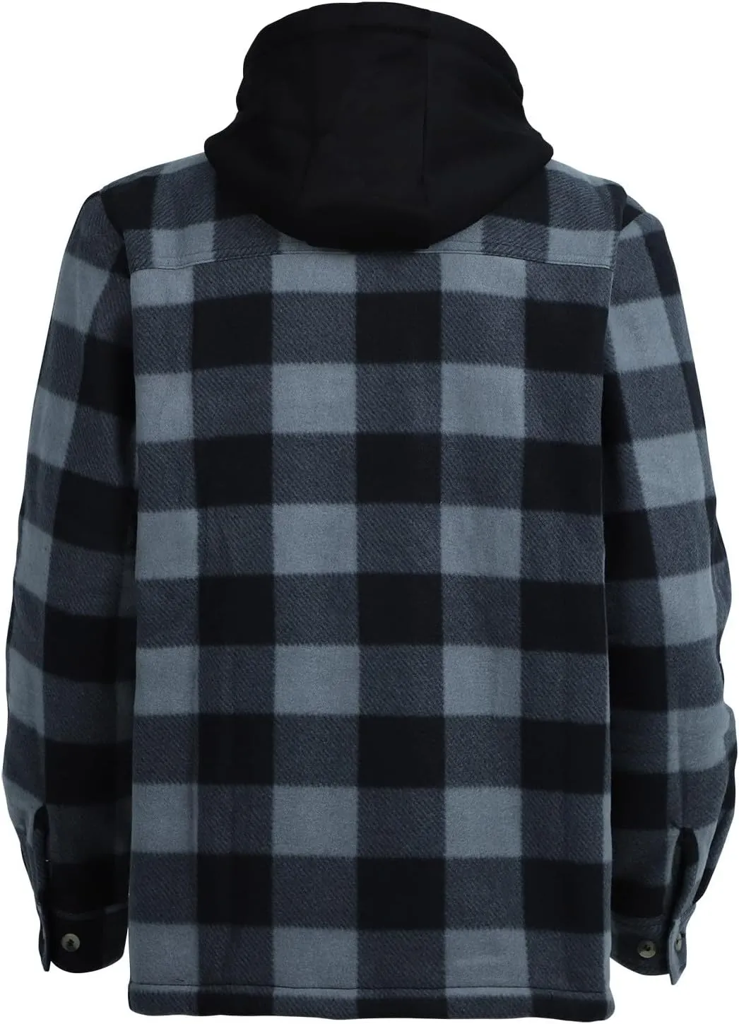 Mens Flannel Plaid Jacket Long Sleeve Button Hooded Cardigan Autumn and Winter Thickened Tops Cotton Casual Coats