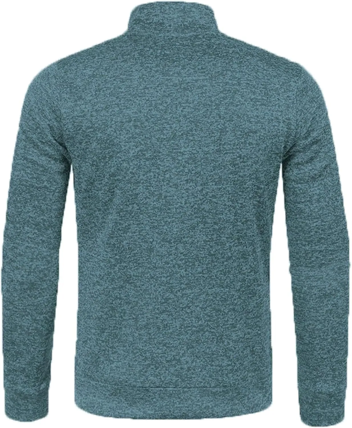 Mens Fleece Full Zip Jacket, Lightweight Stand Collar Jackets, Soft Warm Windproof Casual Coats with Pockets