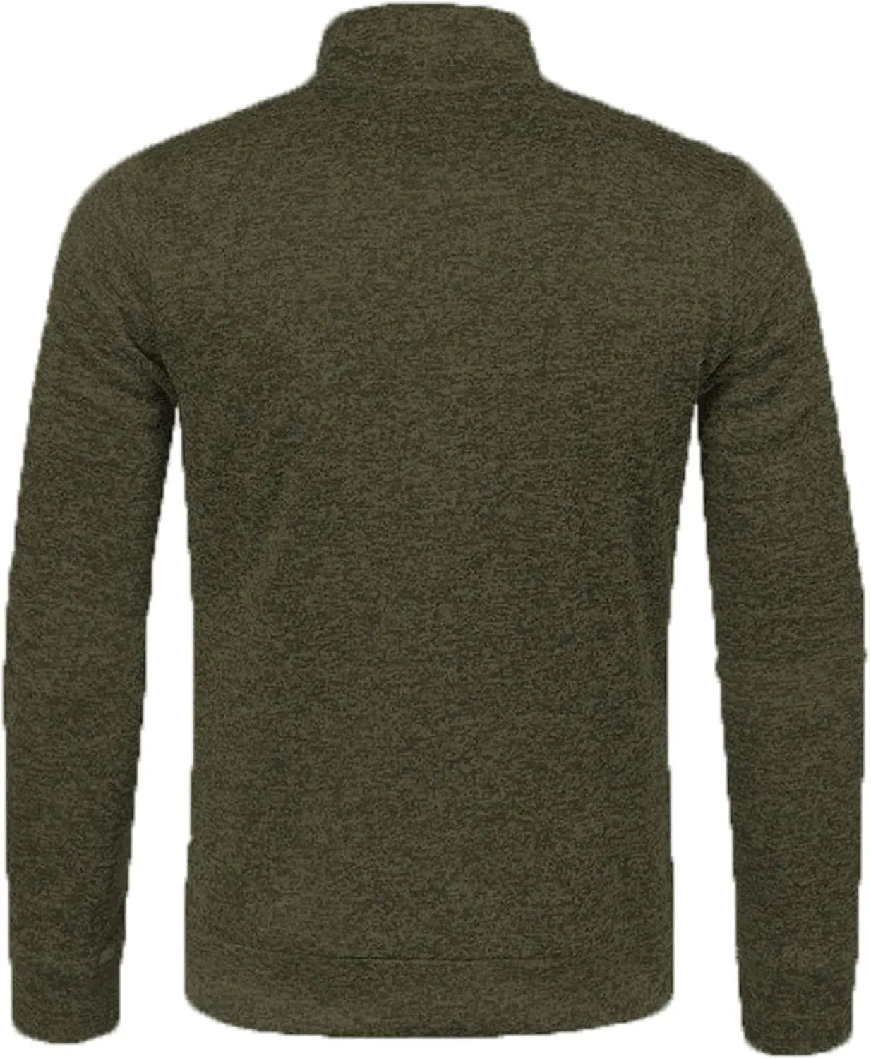 Mens Fleece Full Zip Jacket, Lightweight Stand Collar Jackets, Soft Warm Windproof Casual Coats with Pockets