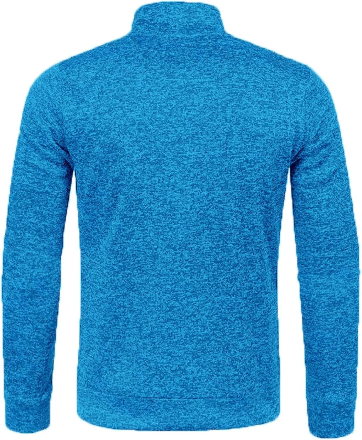 Mens Fleece Full Zip Jacket, Lightweight Stand Collar Jackets, Soft Warm Windproof Casual Coats with Pockets