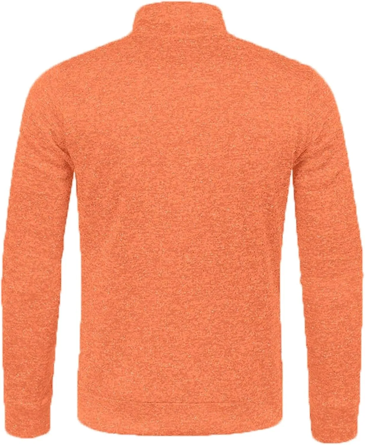 Mens Fleece Full Zip Jacket, Lightweight Stand Collar Jackets, Soft Warm Windproof Casual Coats with Pockets