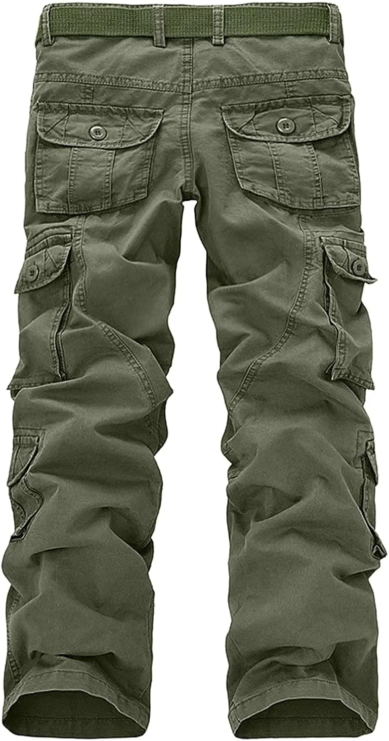 Men's Hiking Cargo Pants Relaxed Fit Baggy Multi-Pocket Track Pants Oversized Workout Sports Joggers Sweatpants