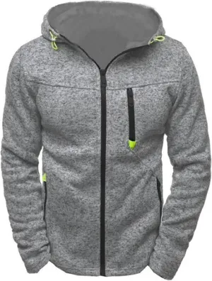 Mens Hooded Sweatshirt with Zipper Fleece Lined Sports Jacket Lightweight Slim Fit Hoodie Casual Long Sleeve Coat