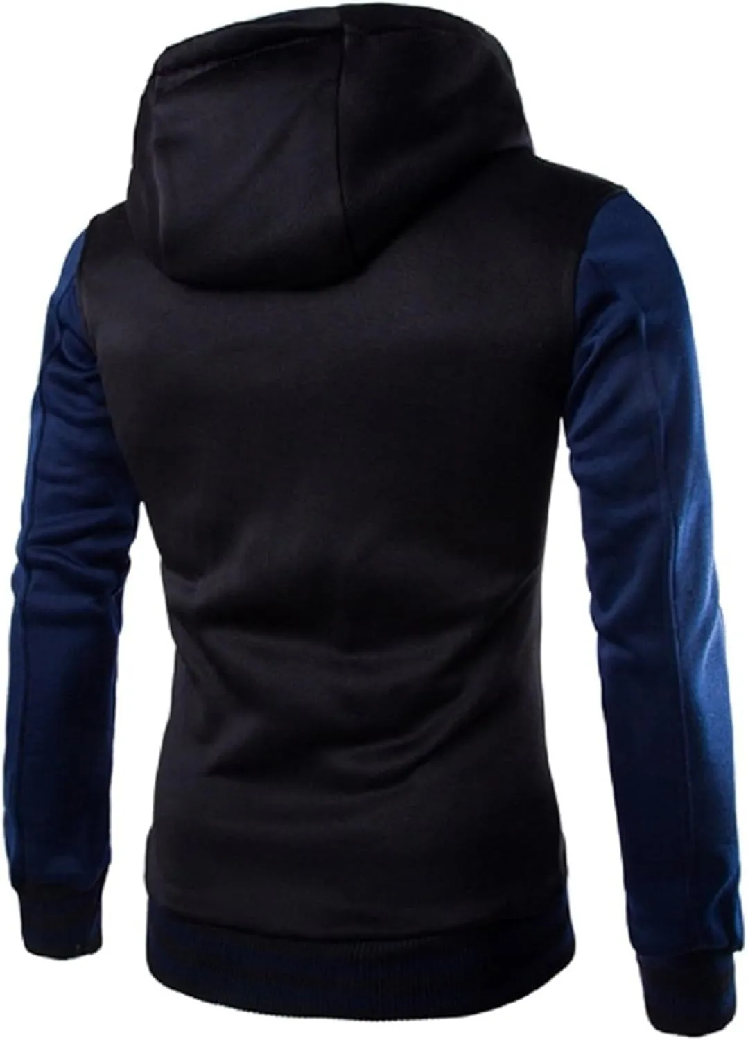 Mens Jackets Zip up Collarless Hoodies Loose Casual Coats Color Block Fashion Warm Baseball Clothes Sports 2024