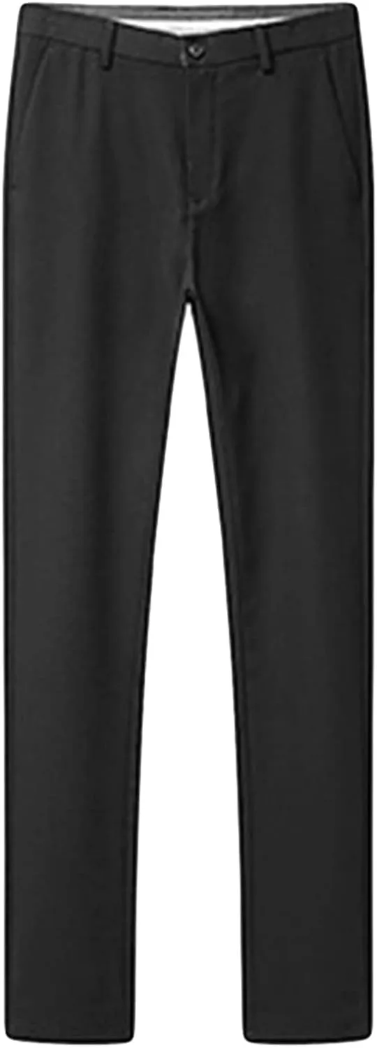 Men's Loose Fit Dress Pant Classic Casual Straight Leg Suit Pant Summer Lightweight Business Comfort Trousers