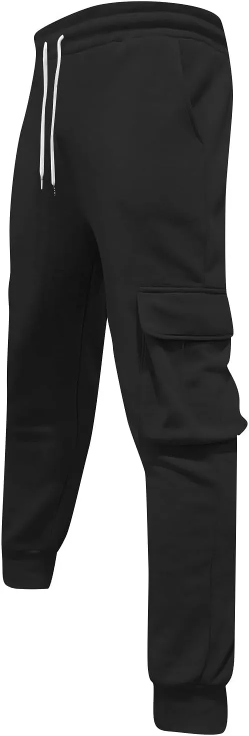 Men's Overalls Elastic Waist Drawstring Multi Pocket Casual Pants Hiking Pants Cotton Twill Sport Pant
