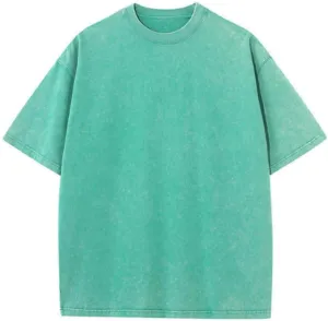 Mens Oversized T Shirt Unisex Acid Wash Vintage Washed Tee Shirt Casual Streetwear Basic Tees