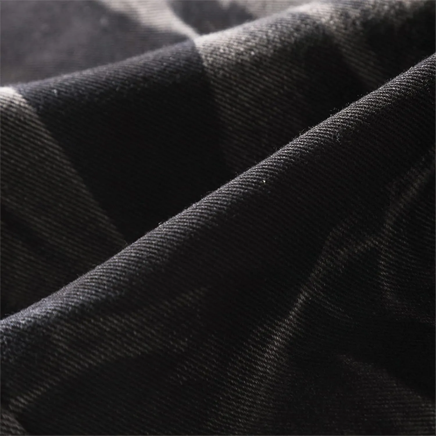 Men's Regular Fit Straight Hole Buckle Zipper Middle Waist Denim Long Pants Trousers Pants Wide Leg Trousers Pants