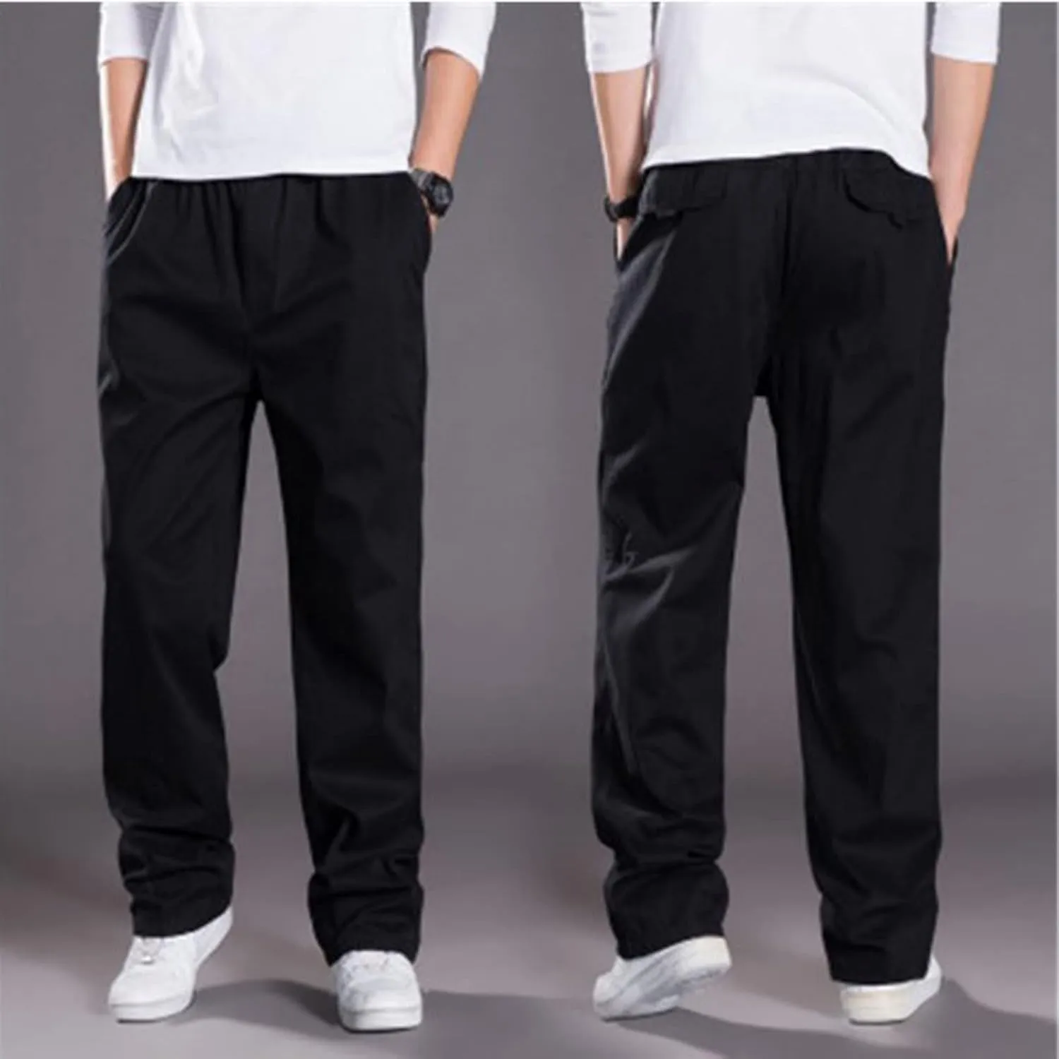 Men's Relaxed Fit Cargo Pants Baggy Straight Leg Pant Outdoor Sweatpants Loose Comfy Trousers Track Bottoms Plus Size