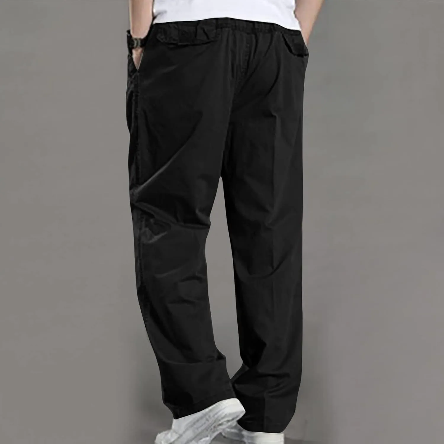 Men's Relaxed Fit Cargo Pants Baggy Straight Leg Pant Outdoor Sweatpants Loose Comfy Trousers Track Bottoms Plus Size