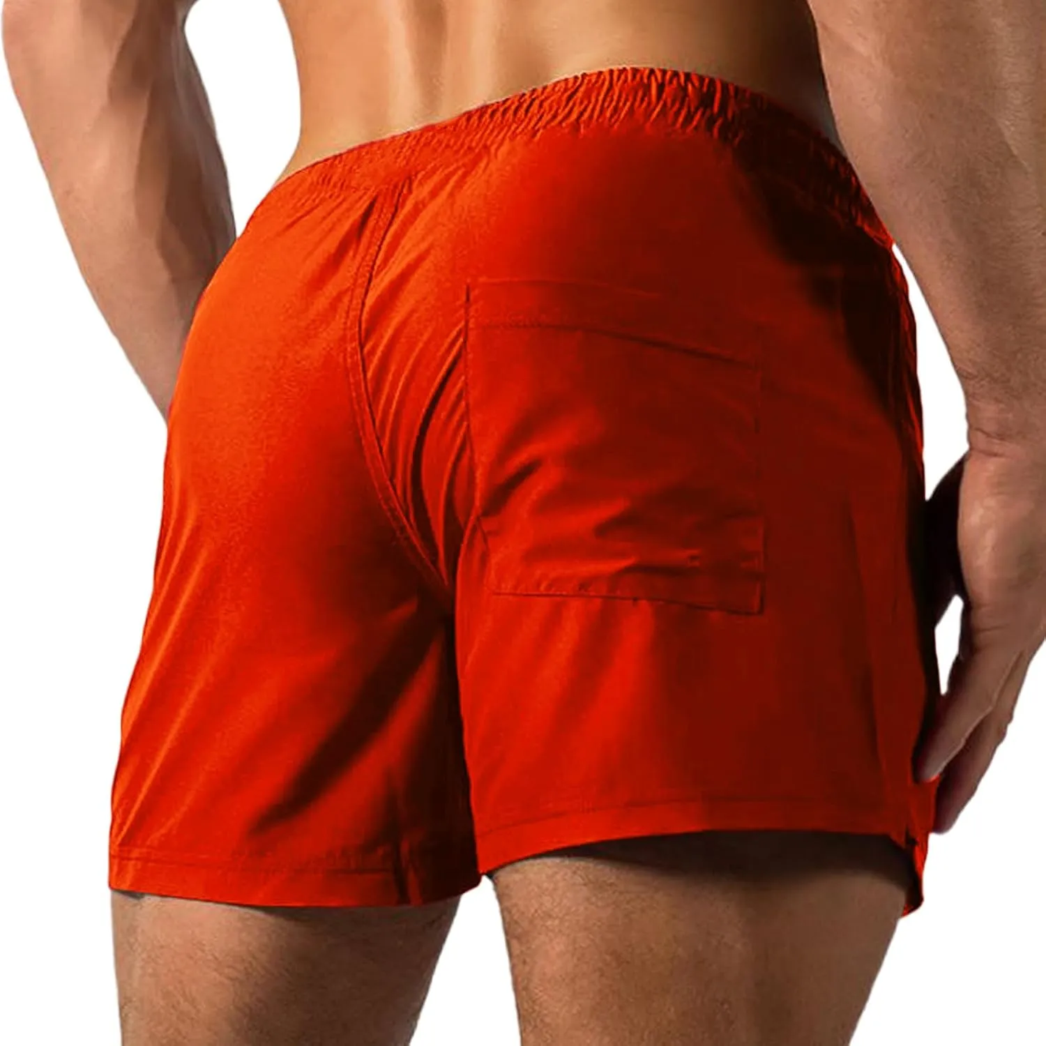 Mens Running Shorts 3 Inch Lightweight Drawstring Waist Athletic Shorts Summer Quick Dry High Split Gym Yoga Shorts