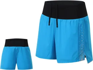 Men's Running Shorts Quick Dry Breathable Workout Pants with Liner Stretch Drawstring Waist Workout Athletic Shorts