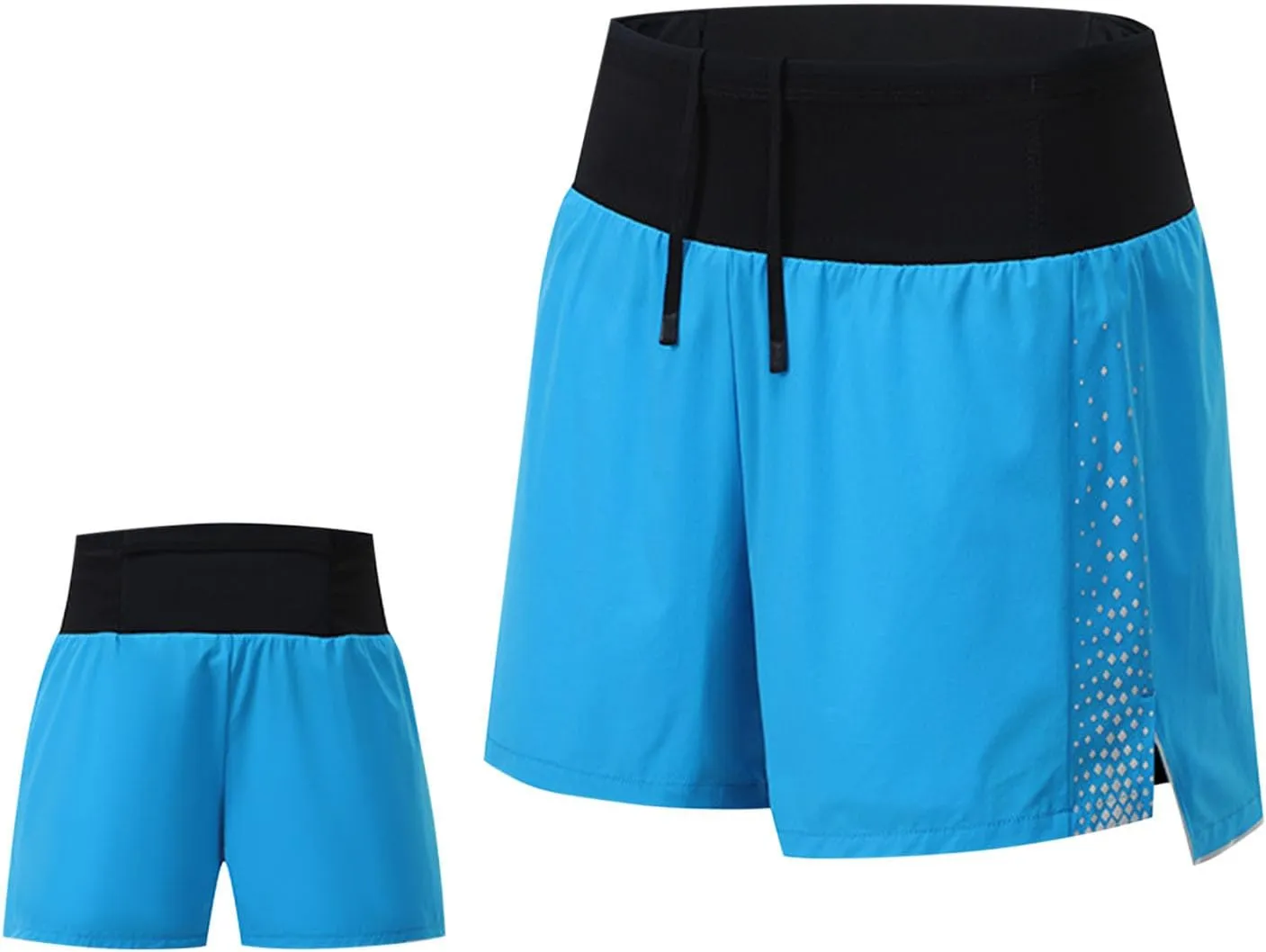 Men's Running Shorts Quick Dry Breathable Workout Pants with Liner Stretch Drawstring Waist Workout Athletic Shorts