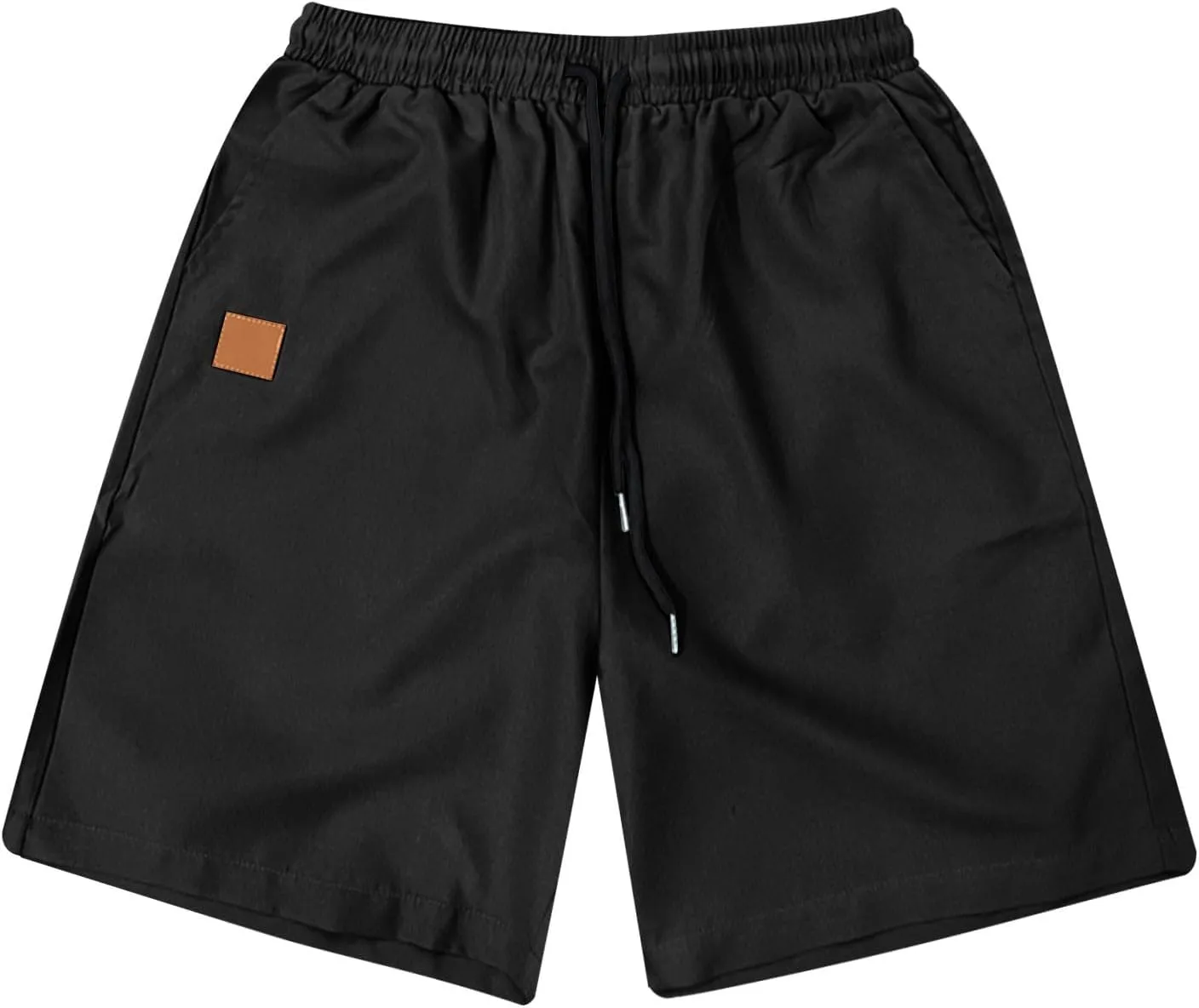 Mens Shorts Quick Dry Drawstring Exercise Elastic Waist Relaxed Shorts with Pockets