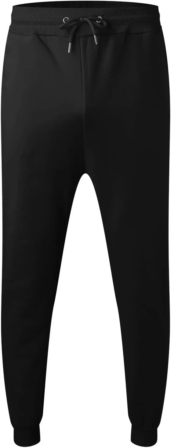 Mens Sweatpants, Men's Lightweight Sweatpants Loose Fit Open Bottom Athletic Running Jogging Pants with Pockets