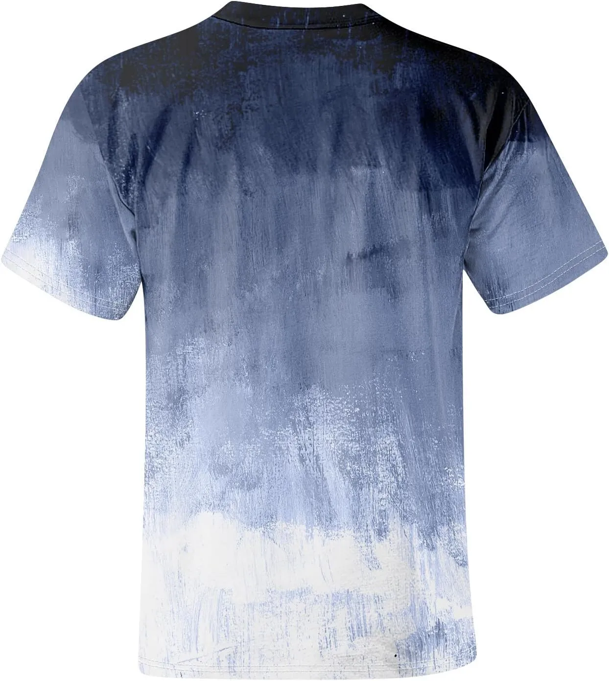 Men's Tie Dye T-Shirt Gradient Color Short Sleeve Shirts Summer Fashion Casual Crew Neck Loose Plus Size Tops