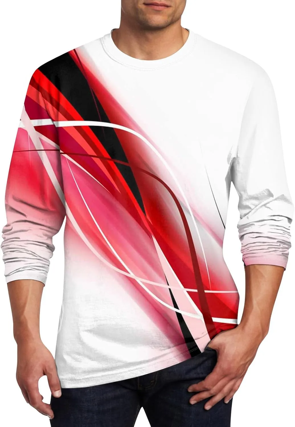 Mens Vintage Designer Raglan T-Shirt Short Sleeve Printed Summer Round Neck Top Casual Sweatshirt