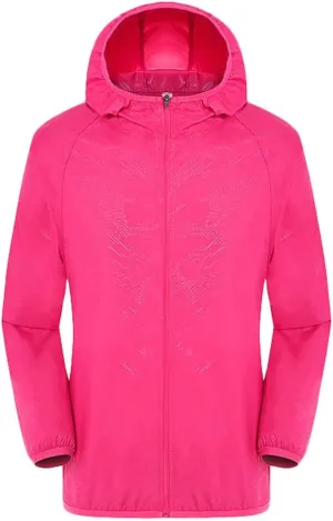 Mens Womens Waterproof Rain Jacket Unisex Casual Full-Zip Raincoat Packable Hooded Outdoor Rainproof Fishing Tops