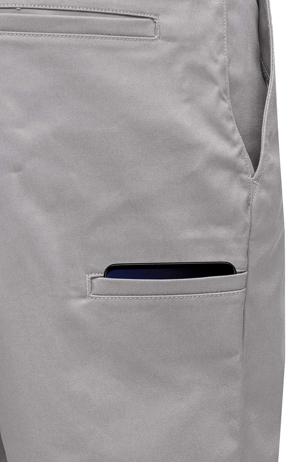Men’s Work Shorts Pants - Casual Stretch Cotton Twill Chino Slim Fit Multi Pocket Regular Big Sizes 30~46