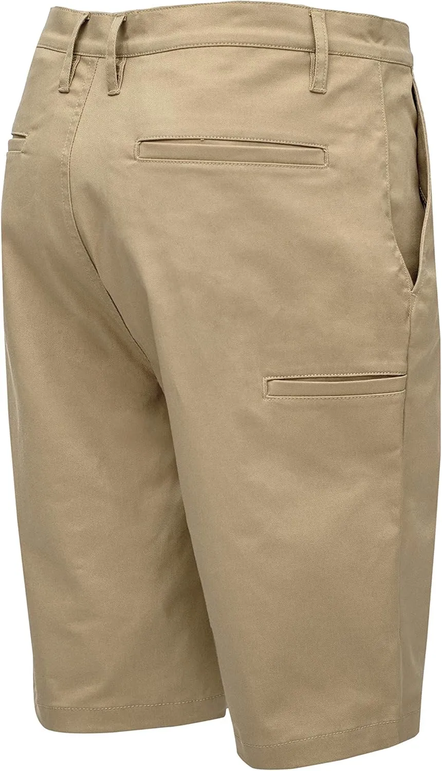 Men’s Work Shorts Pants - Casual Stretch Cotton Twill Chino Slim Fit Multi Pocket Regular Big Sizes 30~46