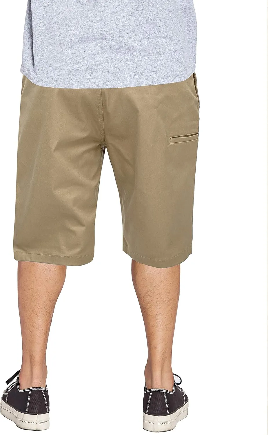 Men’s Work Shorts Pants - Casual Stretch Cotton Twill Chino Slim Fit Multi Pocket Regular Big Sizes 30~46