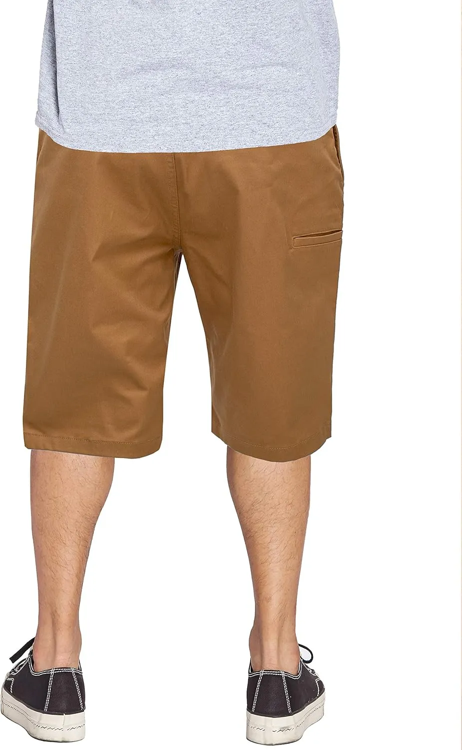 Men’s Work Shorts Pants - Casual Stretch Cotton Twill Chino Slim Fit Multi Pocket Regular Big Sizes 30~46