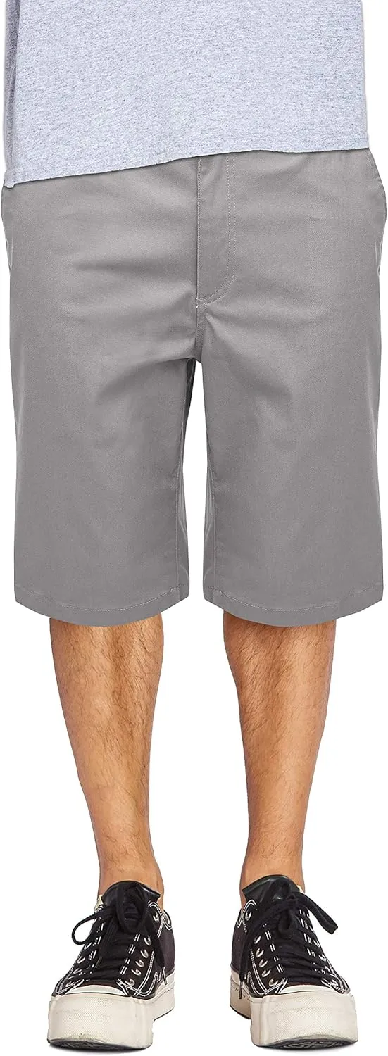 Men’s Work Shorts Pants - Casual Stretch Cotton Twill Chino Slim Fit Multi Pocket Regular Big Sizes 30~46