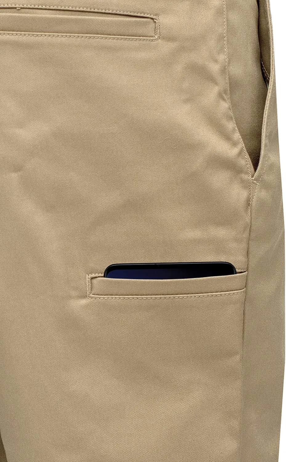Men’s Work Shorts Pants - Casual Stretch Cotton Twill Chino Slim Fit Multi Pocket Regular Big Sizes 30~46