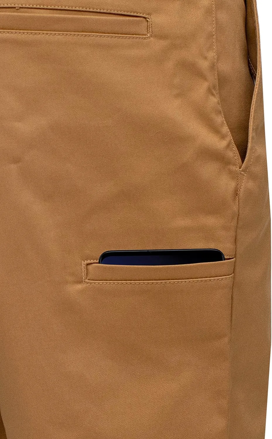 Men’s Work Shorts Pants - Casual Stretch Cotton Twill Chino Slim Fit Multi Pocket Regular Big Sizes 30~46