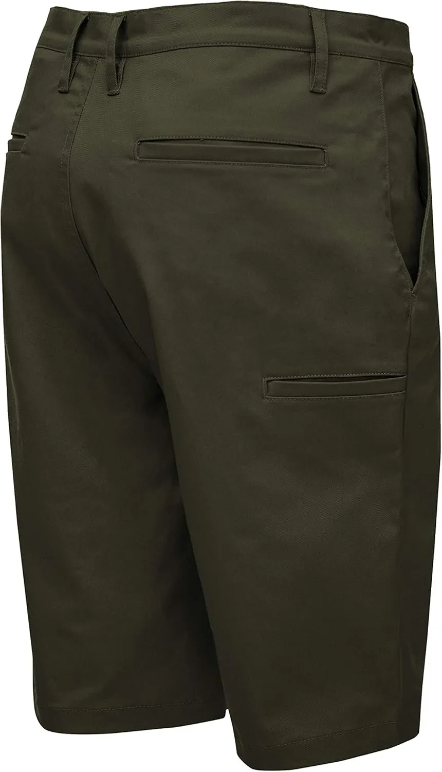 Men’s Work Shorts Pants - Casual Stretch Cotton Twill Chino Slim Fit Multi Pocket Regular Big Sizes 30~46