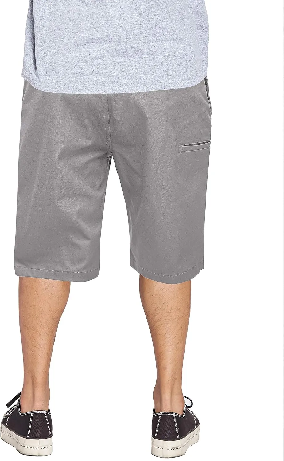 Men’s Work Shorts Pants - Casual Stretch Cotton Twill Chino Slim Fit Multi Pocket Regular Big Sizes 30~46
