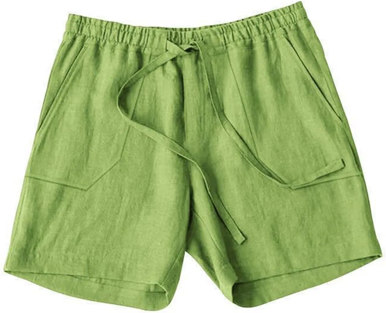 Muscularfit Cargo Shorts for Men Relaxed Fit Shorts with Pockets Summer Fashion Linen Cotton Shorts Stretch Athletic Shorts
