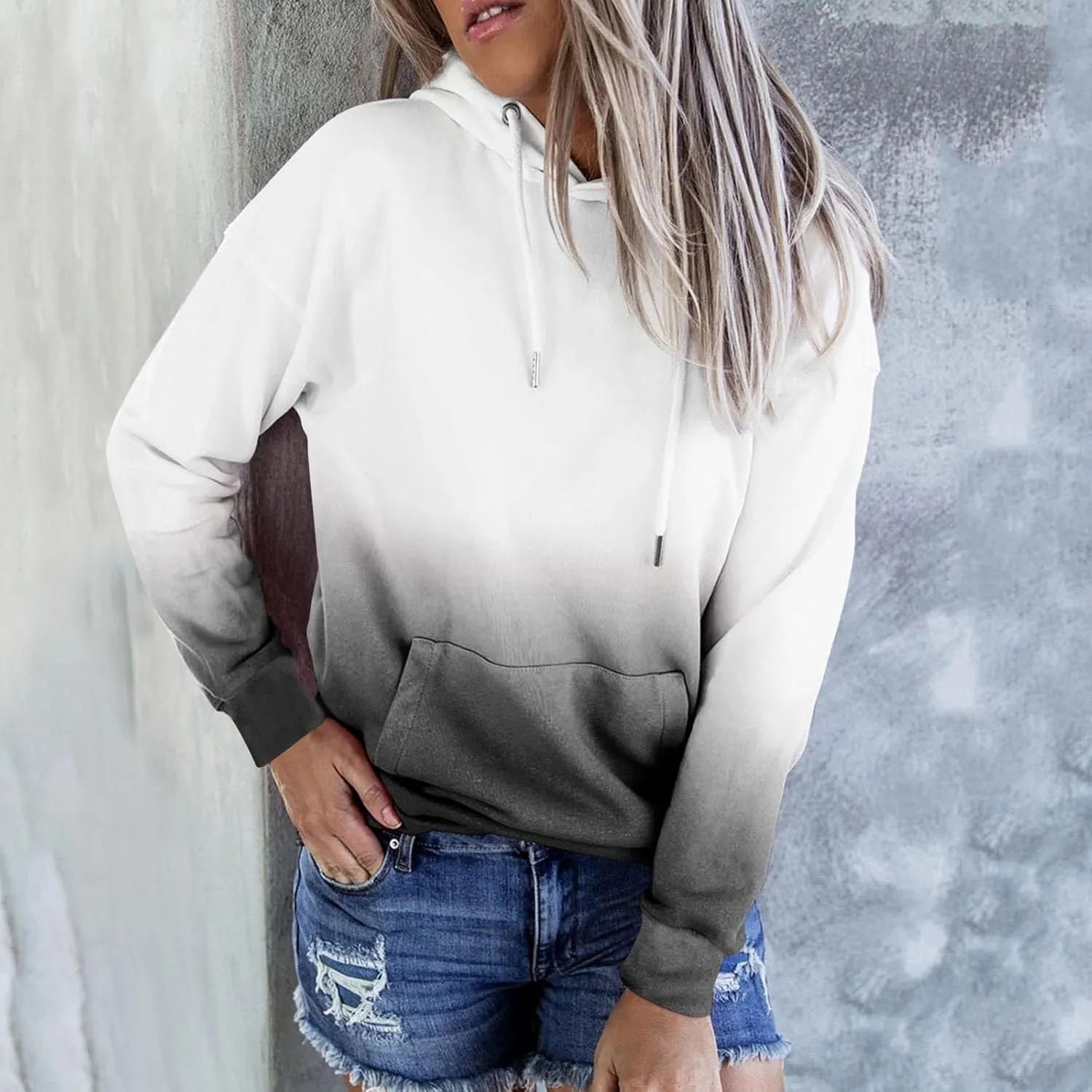 Oversized Hoodies for Women Fashion Long Sleeve Tie Dye Sweatshirts 2024 Fall Preppy Pullover with Pockets