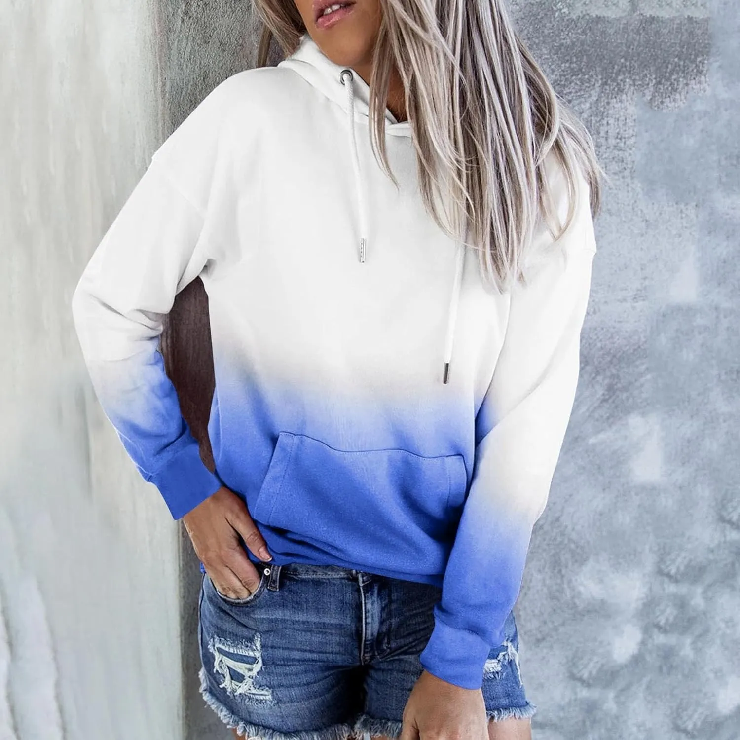 Oversized Hoodies for Women Fashion Long Sleeve Tie Dye Sweatshirts 2024 Fall Preppy Pullover with Pockets