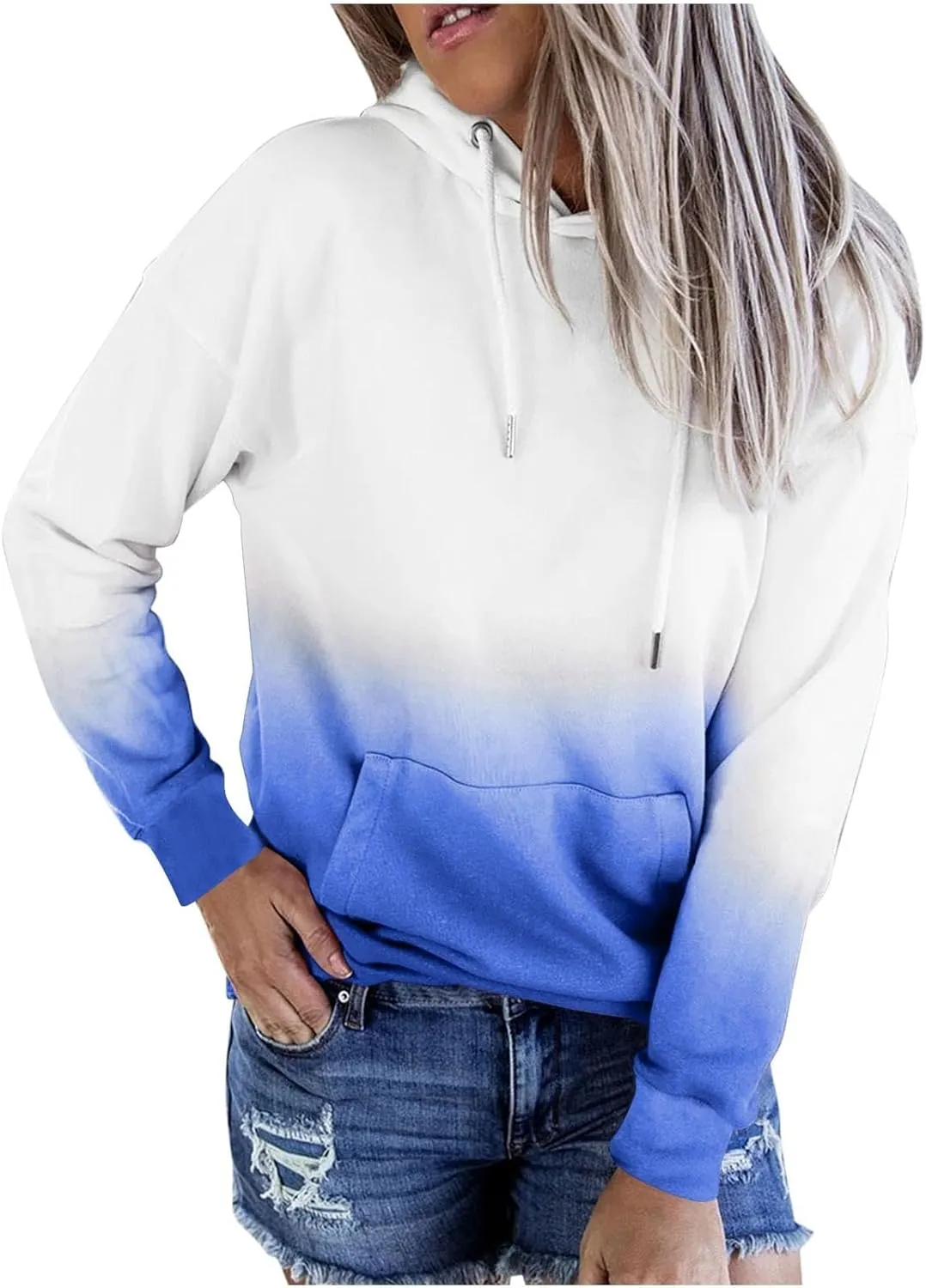 Oversized Hoodies for Women Fashion Long Sleeve Tie Dye Sweatshirts 2024 Fall Preppy Pullover with Pockets