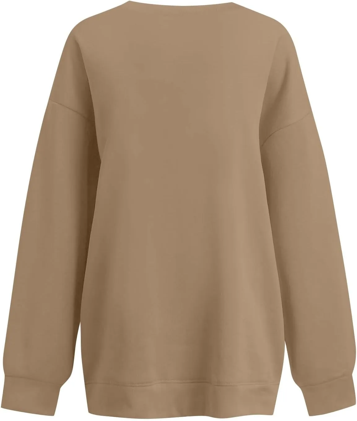 Oversized Sweatshirt For Women Plus Size Hoodies Trendy V Neck Long Sleeve Winter Clothes Drop Shoulder Pullover