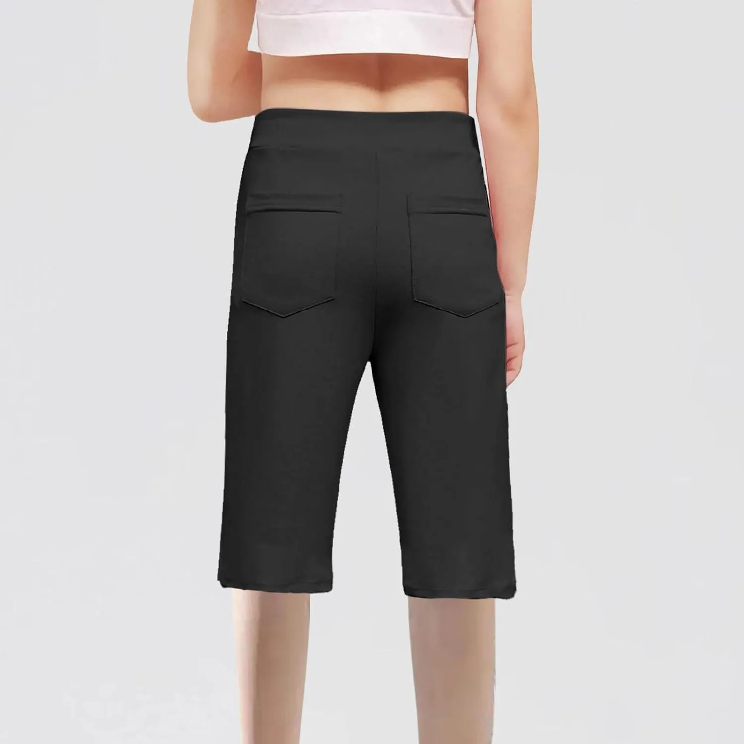 Pants for Kids Girl Boy Summer Fall Sport Gym Yoga High Cut Straight Leg Plain Pants Shorts Sweatpants Child 2025