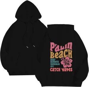 Pom Puff Oversized Hoodies for Women, Teen Girls Preppy Sweatshirt Pullover Long Sleeve Y2K Graphic Tees with Pockets