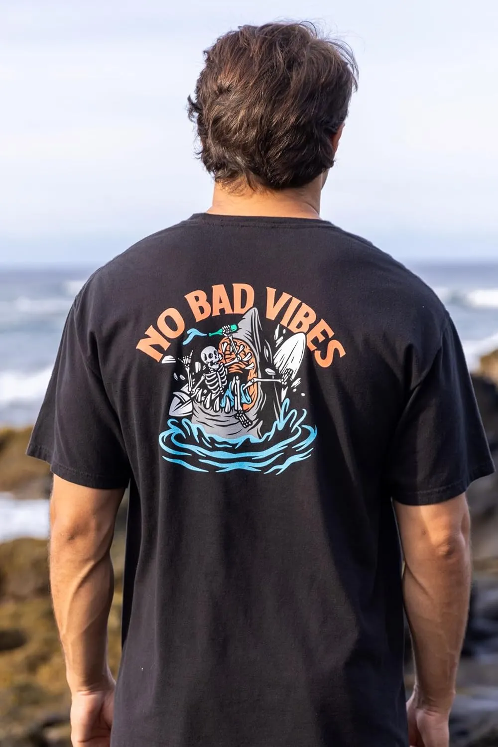 Premium Graphic Tees for Men & Women - Surfing Graphics - Sustabiable, USA Made, 100% Cotton, Pre-Shrunk, Size XS-3XL