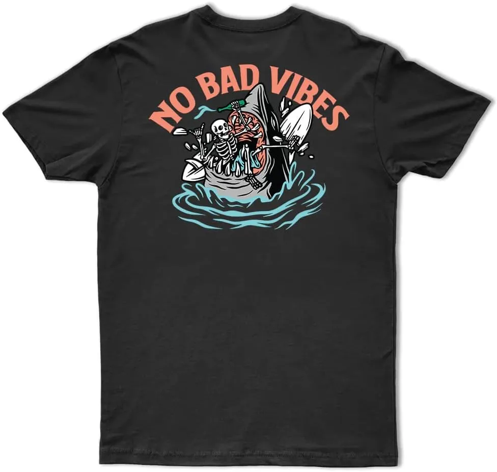 Premium Graphic Tees for Men & Women - Surfing Graphics - Sustabiable, USA Made, 100% Cotton, Pre-Shrunk, Size XS-3XL